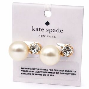Kate Spade New York Pearl & Crystal Stud Earrings – NWT